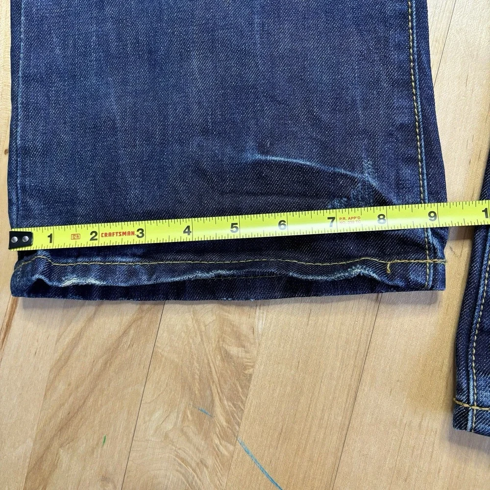 John B Stetson Jeans Mens 35x32 1014 Rocker Bootleg Cowby Western Blue‎ Denim